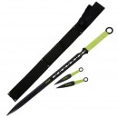 Ninja Sword with 2 Kunai - Zombi Sword with 2 Kunai Ninja Sword with 2 Kunai - Zombi Sword with 2 Kunai